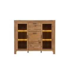 Highboard mit 3 Türen Eiche teilmassiv Andria