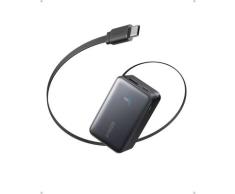 Anker Nano Power Bank, 10,000 mAh External Battery with 70 cm Anker InstaCord Retractable Cable, 45 W Max Compact Battery, Smart Display, for iPhone 16 Series, iPad, Galaxy, Pixel and More