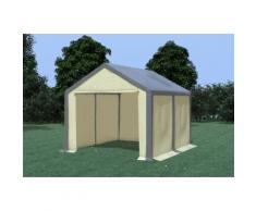 Partyzelt Pavillon 3x4m Modular Pro PVC wasserdicht grau / beige