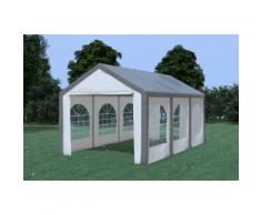 Partyzelt Pavillon 3x6m Modular Pro PE wasserdicht grau / weiß