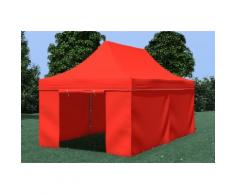 Faltpavillon Stahl 3x6 m Premium rot wasserdicht Faltzelt