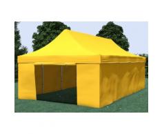 Faltpavillon ALU 4x8 m ProfessionalPlus gelb wasserdicht Faltzelt