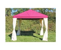 Pavillon 3x3m bordeaux Polyester Gartenpavillon Sahara wasserdicht