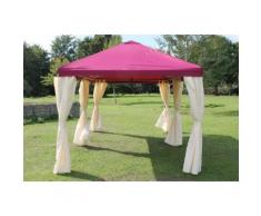 Pavillon 3x6m bordeaux Polyester Gartenpavillon Sahara wasserdicht
