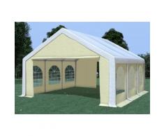Partyzelt Pavillon 5x6m Modular Pro PVC wasserdicht weiß / beige