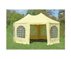 Pavillon 4x5,5m beige PVC Pagodenzelt Arabica Profi wasserdicht