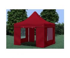 Faltpavillon ALU 3x3 m Professional bordeaux wasserdicht Faltzelt