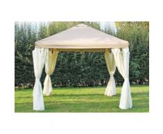 Pavillon 3x3m braun Polyester Gartenpavillon Sahara wasserdicht