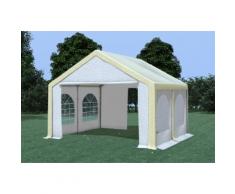 Partyzelt Pavillon 4x4m Modular Pro PVC wasserdicht beige / weiß