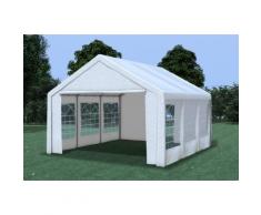 Partyzelt Pavillon 4x5m Classic Premium PVC wasserdicht weiß