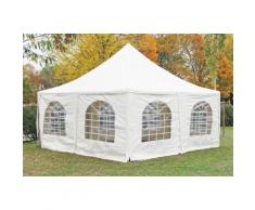 Pavillon 5x5m weiß PVC Pagodenzelt Arabica Profi wasserdicht
