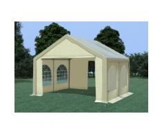 Partyzelt Pavillon 4x4m Modular Pro PVC wasserdicht braun / beige