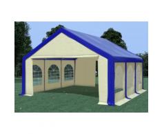 Partyzelt Pavillon 5x6m Modular Pro PVC wasserdicht blau / beige