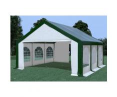 Partyzelt Pavillon 5x6m Modular Pro PVC wasserdicht grün / weiß