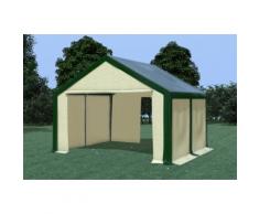 Partyzelt Pavillon 4x4m Modular Pro PVC wasserdicht grün / beige