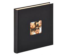 walther design Selbstklebealbum Fun Fotoalbum, Struktureinband, Schwarz, 33 x 33.5 cm