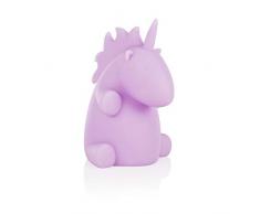Smartwares IDE-60018, LED-Stimmungslicht für Kinder, Einhorn-Design, Nachtlicht - batteriebetrieben, Plastik, Violett, 8,5 x 8 x 11,2 cm