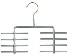 MAWA 0650015252 16 fach Krawattenbügel grau, SKINfriedly Rutsch Beschichtung