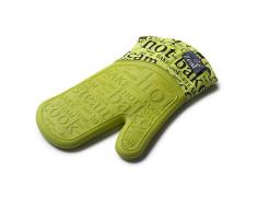 Zeal Silikon Ofenhandschuh, hochbelastbar, Baumwolle, Baumwolle, lindgrün, 29 x 19 x 2 cm