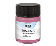 Kreul 8117 - Javana Seidenmalfarbe, hochpigmentierte und brillante Farbe auf Wasserbasis, mit fließend flüssigem Charakter, dringt tief in die Fasern ein, im 50 ml Glas, bordeaux