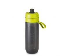BRITA Wasserfilter-Flasche fill&go Active Limone – Robuste Sport Trinkflasche mit Wasserfilter für unterwegs aus BPA-freiem Kunststoff – Zusammendrückbar