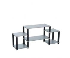 Homcom® Fernsehtisch TV Lowboard Ständer Regal Rack mit Ablage 136,5x36x57cm 2 Farben (Grau)