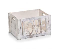 Zeller Aufbewahrungskiste, Weiß, ca. 35 x 25 x 20 cm