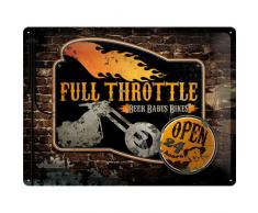 Nostalgic-Art 23141 Best Garage - Full Throttle, Blechschild 30x40 cm