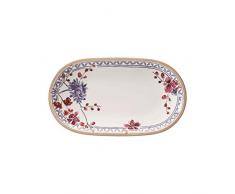 Villeroy & Boch - Artesano Provencal Lavendel Beilagenschale, Schale für Anti-Pasti in stilvollem Lavendel, Premium Porzellan, weiß/bunt, 28 x 16 cm