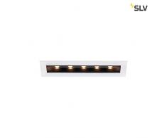 SLV MILANDO DL, LED Indoor Deckeneinbauleuchte, schwarz/weiß, 3000K, 800lm Leuchte Metall 0 W