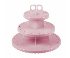 Ibili 827600 Etagere, ideal für Cupcakes / Cakepops, Kunststoff, Löcher für 48 Stäbe
