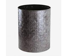 Better & Best Dekorativer Papierkorb, Modell: 2781247, emailliertes Blech, Grau, Einheitsgröße