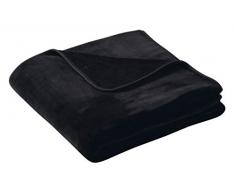 biederlack Überwurf, Fleece, 220 x 240 cm, Schwarz