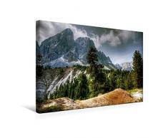 Calvendo Premium Textil-Leinwand 45 cm x 30 cm quer, Peitlerkofel - Alta Badia | Wandbild, Bild auf Keilrahmen, Fertigbild auf echter Leinwand, Leinwanddruck Orte Orte