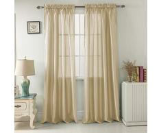RT Designers Collection Nikki Faux Silk Rod Pocket Vorhang, Polyester, beige, 54 x 90 in