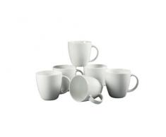 CreaTable 12328, Serie Victoria weiß, Geschirrset Kaffeebecher 30cl 6 teilig