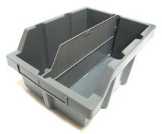 Seville Classics Mülleimer für kommerzielle Mülltonnenablage Trenner grau