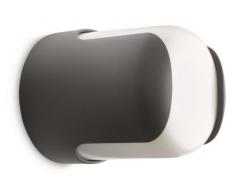 Philips Ecomoods AuÃen Wandleuchte Anthrazit / Weià Inkl. E27 20W Lampe 2700K