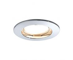 Paulmann Leuchten Paulmann 93960 LED Coin flach Einbaustrahler Komplettset satiniert Einbaurahmen rund Deckenspot 3x7W Einbaulicht dimmbar Einbauleuchte, Aluminium, 7 W, Chrom, Satin