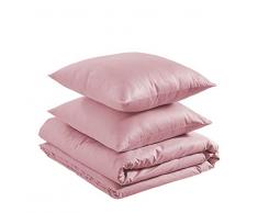 AmazonBasics – Bettwäsche-Set, 100 % superweiche Baumwolle, 240 x 220 cm / 65 x 65 cm, Zartrosa
