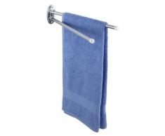 WENKO 17894100 Handtuchhalter Basic mit 2 Armen, bewegliche, runde Arme, Edelstahl rostfrei, 4.5 x 9.5 x 41 cm, Glänzend