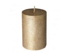 RAYHER 31452616 Stumpenkerze, Frostoptik, 7 x 10 cm, gold