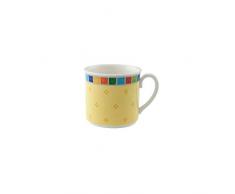Villeroy & Boch Twist Alea Limone Tasse, 200 ml, Höhe: 7 cm, Premium Porzellan, Weiß/Gelb