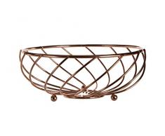 Premier Housewares Kuper Obstkorb, Rotgold, Metall, Rose Gold, 21 cm, Metalldraht, 21x21x9