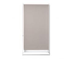 Relaxdays Thermorollo, blickdicht, Verdunkelungsrollo, Thermobeschichtung, Gesamt: 90x210 cm, Stoffbreite 86 cm, braun