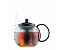 Bodum assam Teebereiter (French Press System, Permanent Edelstahlfilter), 1,0 liters schwarz