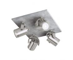 EGLO PRACETA Spot, Stahl, 3.3 W, grau, nickel-matt