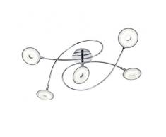 Trio Leuchten LED-Deckenleuchte Pilatus Kunststoff chromfarbig, Schirm Acryl weià 675910506