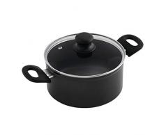 KUHN RIKON 37456 Easy Induction Kochtopf mit Deckel, 3 Liter / 20 cm, schwarz, induktion, Aluminium