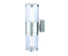 RABALUX Wandleuchte, Plastik, E27, Silber, 2-Flammig
